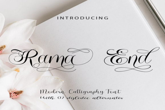 Rama End: A Romantic Script Font That Elevates Real Small Business Branding