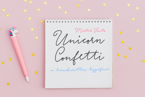 Unicorn Confetti: A Script Font That Delivers Joy—Not Just Decoration